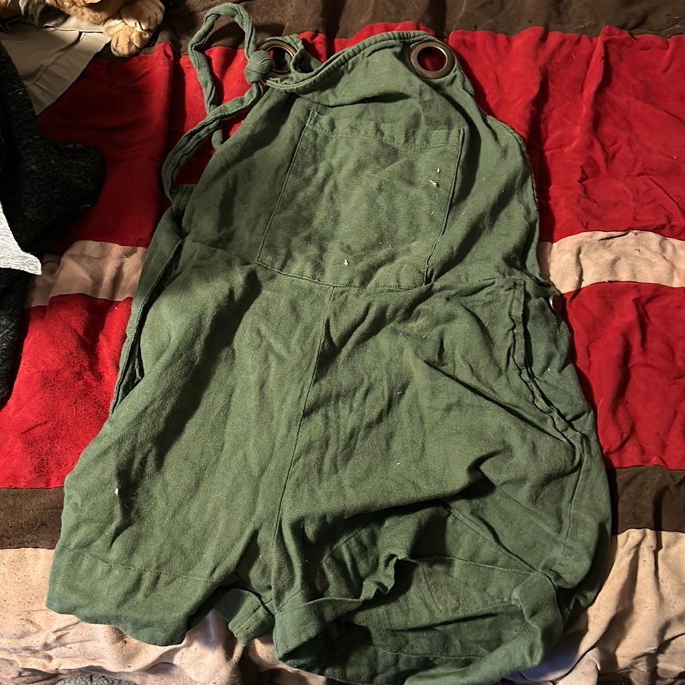 Green and blue overalls